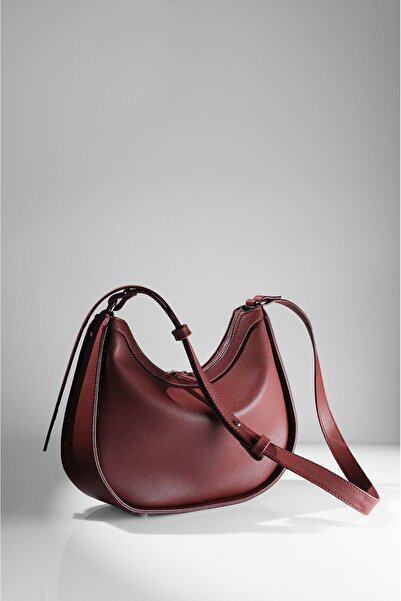 Rimense Claret Red γυναικεία τσάντα χειρός και ώμου - με ρυθμιζόμενο λουράκι και επένδυση