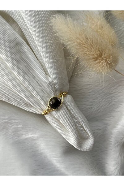 PelvedDesign سلك ذهبي بيريت طبيعي - خاتم وصناعة يدوية