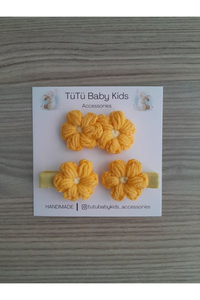 Accessories مجموعة حياكة ديزي مكونة من 3 قطع، مجموعة الأخ والأخت، مشبك أطفال بدون شعر، مشبك سريع للأطفال والبنات والأطفال