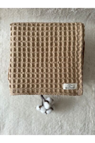 BabyKAR بطانية أطفال من القطن 100% بنقشة الوافل