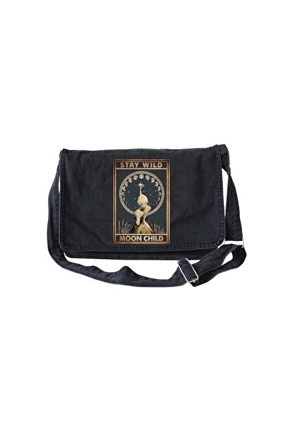 DENİKK Поштова сумка з принтом - регульований ремінь і кишені на блискавці