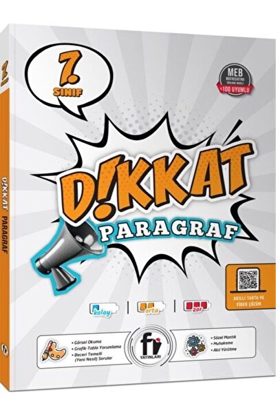 Özgün Yayınları Fi Yayınları 7.SINIF DİKKAT PARAGRAF SORU BANKASI 2024 YENİ
