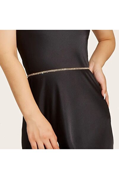 Estilo Lingerie 2 Sıra Kristal Taşlı Su Yolu Kemer, Elbise Kemeri, Taşlı Keme...