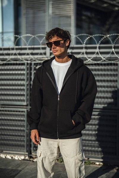 İLKCET MODA Φούτερ Unisex Oversize με κουκούλα
