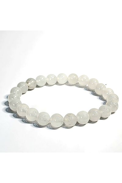 Padore Accessory A+ Quality - Madagascar Snow Quartz Natural Stone Bracelet, Certified and Handcrafted