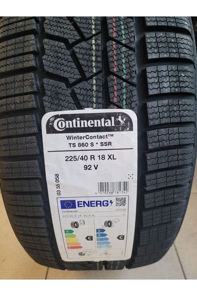 Continental 225/40R18 TS860S 92V XL SSR RUN FLAT Set Olarak (4ADET) 2024 Üretim*