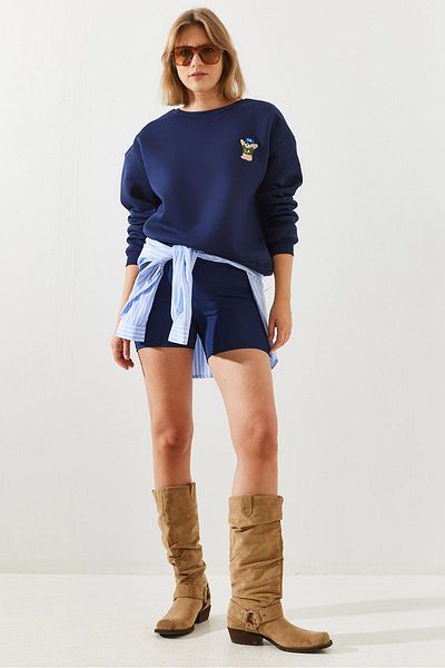 Bianco Lucci Bluza damska haftowana 3-nitkowa 60251800