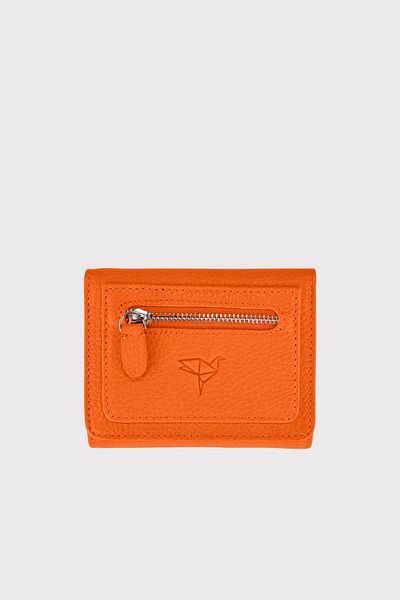 Garbalia Orange Genuine Leather Women's Wallet - Moon