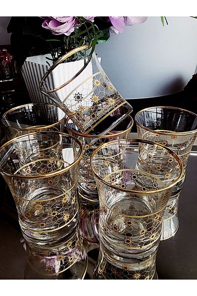 DECOSTYLE 6 Star Gold Water Glasses