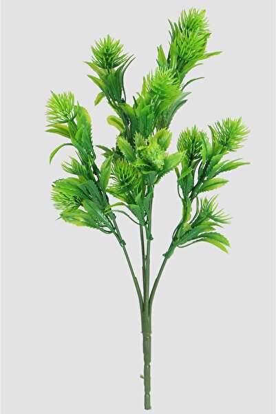 BYSHOME 5 فروع زهرة اصطناعية بلاستيكية باقة خضراء إبرة صنوبر مقبلات نبات اراد...