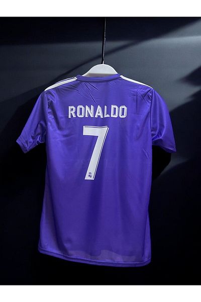 Lion Spor Ronaldo Real Madrid - Μωβ Χρώμα Κοντομάνικο Μπλουζάκι Ενηλίκων 543544