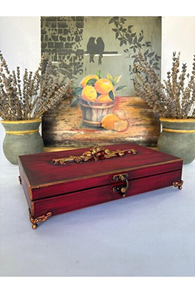 LARTEWOOD Ahşap Takı Kutusu, Organizeri, Dolabı 12 Bölmeli Kolye Küpe Yüzük S...