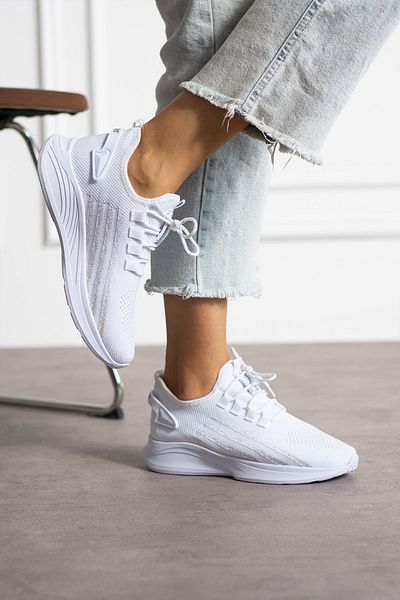 en7 Unisex White Ice Knitwear Sneaker - Washable and Comfortable, Odorless Sneakers 015
