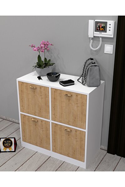 KONAK EV EŞYALARI Borja Ayakkabılık,MDF,Çok Amaçlı Dolap,Portmanto,Kolay Kurulum