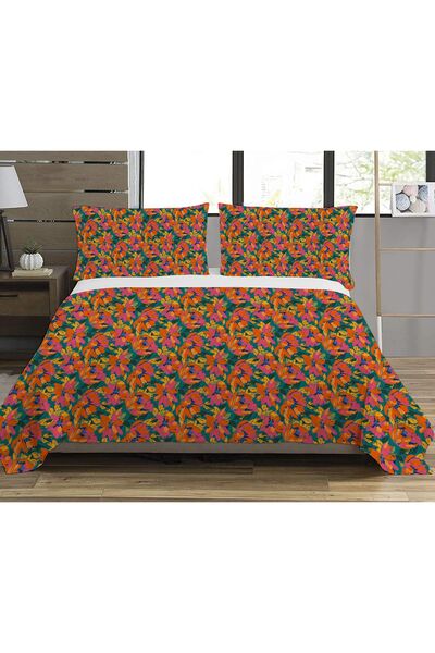 Evmila Model de flori, piqué dublu imprimat (200x220 cm)