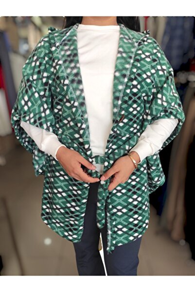 Sublime Butik Oversize Peluş Panço Hırka