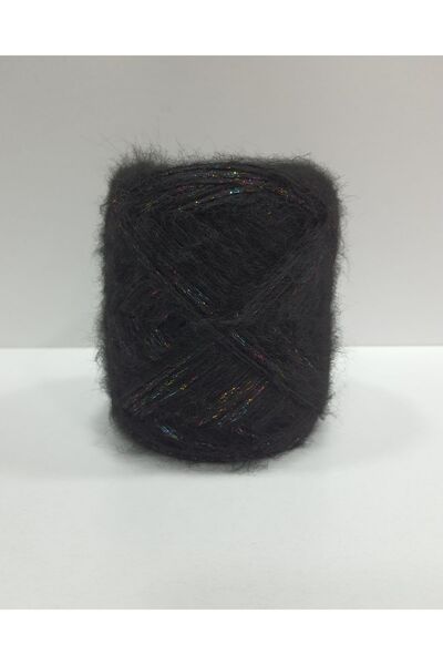 İPLİKOUTLET Siyah Simli Tiftik Lase İp 100 Gram