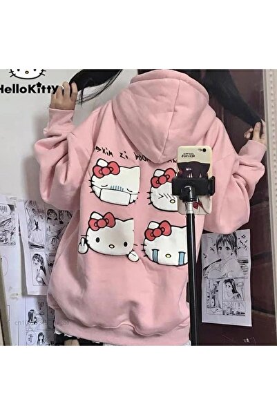 Köstebek Hello Kitty Kapuşonlu Sweatshirt