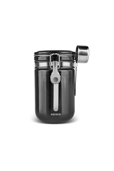 Karaca Mastermaid 650 ml Black Coffee Storage Container - with Lock and Lid
