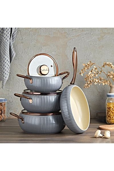 OMS Allure 12001 - Pure Ceramic 7 Piece Set - Biogranite, Ceramic, Anthracite Body and Copper Detail