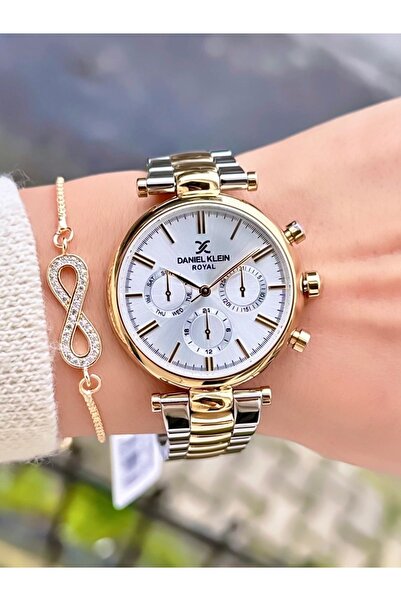 Daniel Klein Altın-gümüş Kadın Kol Saati. Şık Tasarım Ve Dayanıklı Çelik Kordonu Ile 2 Yıl Garantili