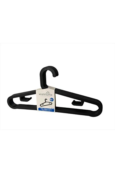 REZZHOME Wish Home 24 Bucuri Negru Umerașe pentru haine - Umeraș pentru panta...