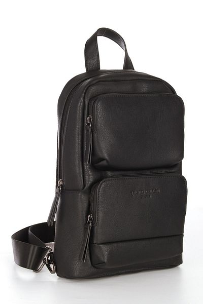 Pierre Cardin Pirre Cardin 01PC00108 - Vegan Αδιάβροχη Μαύρη Τσάντα ώμου