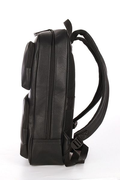 Pierre Cardin Pirre Cardin 01Pc00106 - Vegan Black Backpack, Water Resistant Notebook Bag