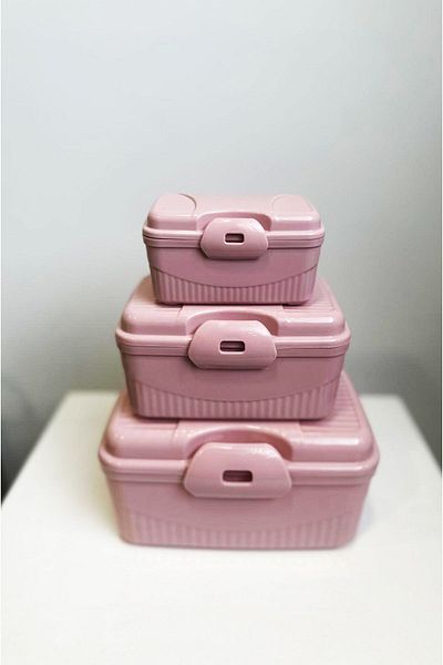 SİHİRLİ AYAKLAR Pink Feeding and Storage Container - Set of 3
