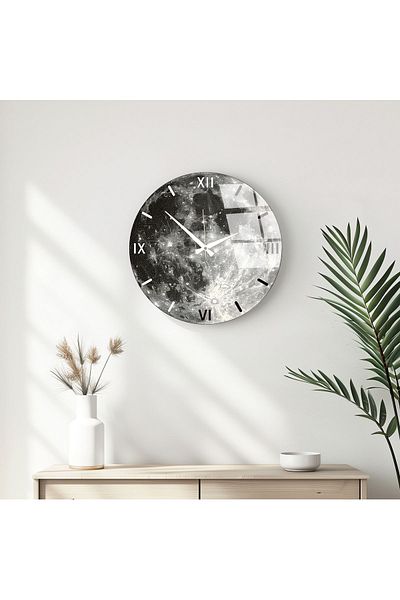 huhuli Modern Designed Glass Wall Clock Huhu353