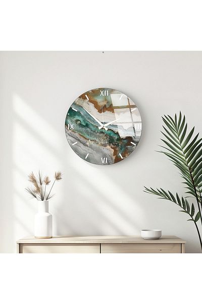huhuli Modern Designed Glass Wall Clock Huhu348
