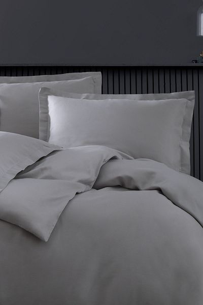 Yataş Dora Satin Single Duvet Cover Set - Gray
