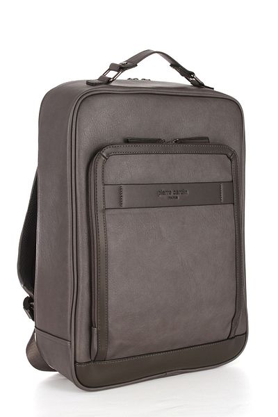 Pierre Cardin Pirre Cardin 01Pc00110 - Vegan Gray Backpack, Water Resistant Notebook Bag