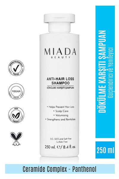 Miada Beauty 250 ml Anti-Hair Loss Anti-Spill Shampoo