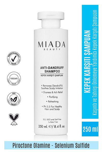 Miada Beauty 250 ml Anti-Dandruff Shampoo