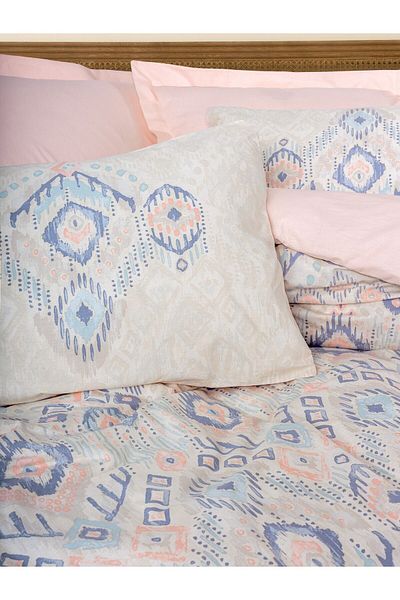 Cotton Box Σετ Παπλωματοθήκη μονής Mosola Salmon Ethnic