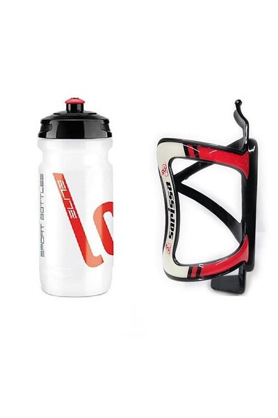 SARİSSA BİSİKLET Elite Loli 600 ml Performance Bicycle Flask - White Cage
