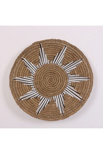 Mylamp Φυσικό Πιάτο Τοίχου Raffia 50 cm