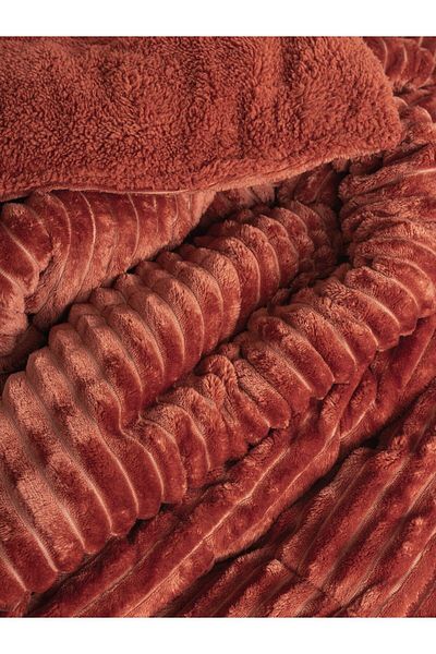 Cotton Box Wave Double Quilt Cinnamon 195X215 cm