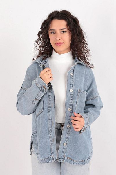 Hadise Model 5316 - Jachetă din denim cu buzunar dublu