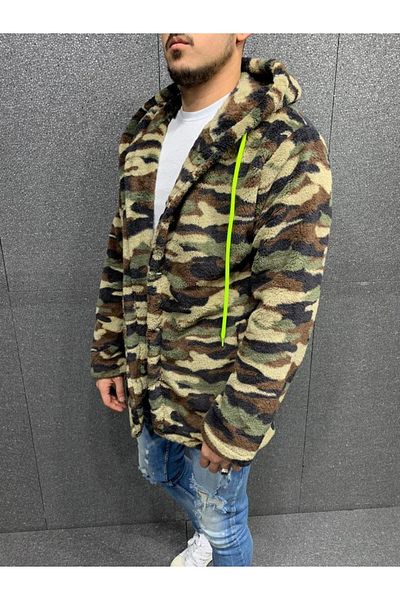 ayakuydur Men's Camouflage Pattern Fleece - Hooded