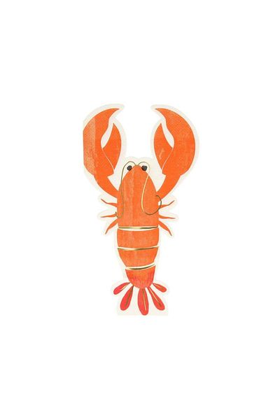 Meri Meri - Lobster Napkins - Lobster Napkins - 16 Pieces