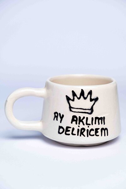 touchmughm El Yapımı Seramik Prens Kahve Fincanı, AKLIMI DELİRİCEM REPLİK