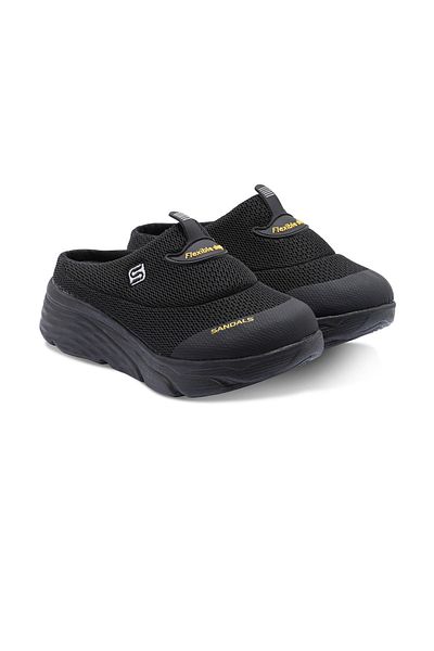 sandal spor Papuci de bucătar de spital pentru femei, cu talpă căptușită, cu plasă ortopedică, Sabo Doctor Nurse, negru