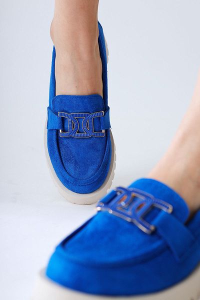 Limoya Pantofi Oxford de damă Ann-sophi Saks din piele intoarsa cu catarama