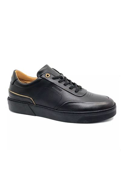 Greyder 17421 Μαύρο Γνήσιο Δερμάτινο Sneaker - Αθλητικά Παπούτσια