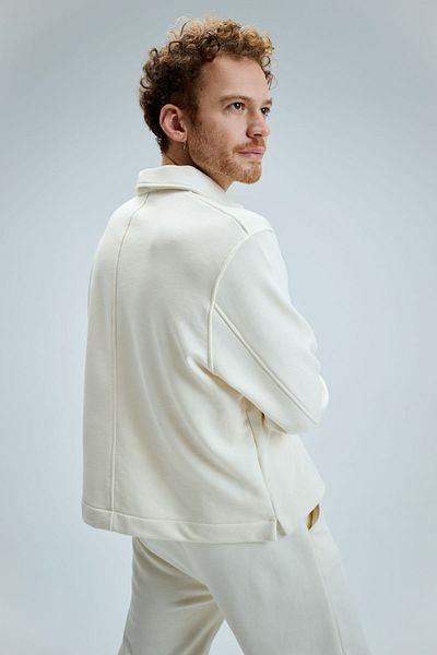 gothamvibes Ανδρικό φούτερ Timeless Polo Neck Cream