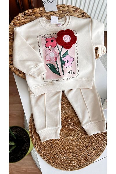 childbaby Floral Patterned Set for Girl - Top and Bottom Set