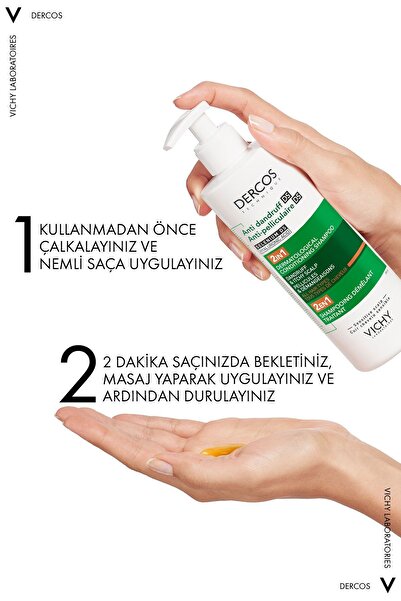 Vichy Dercos 2 in 1 Anti-Dandruff & Moisturizing Shampoo 390ml Passi.2254