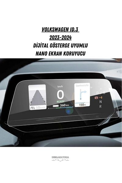 UniqAnatolia Nano Screen Protector Compatible with Volkswagen Id.3 2023 2024 Instrument Cluster